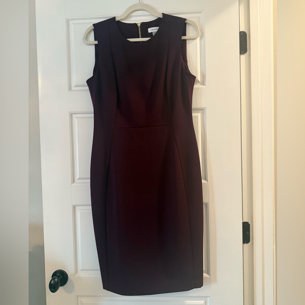 Calvin Klein Deep Purple Midi Dress
